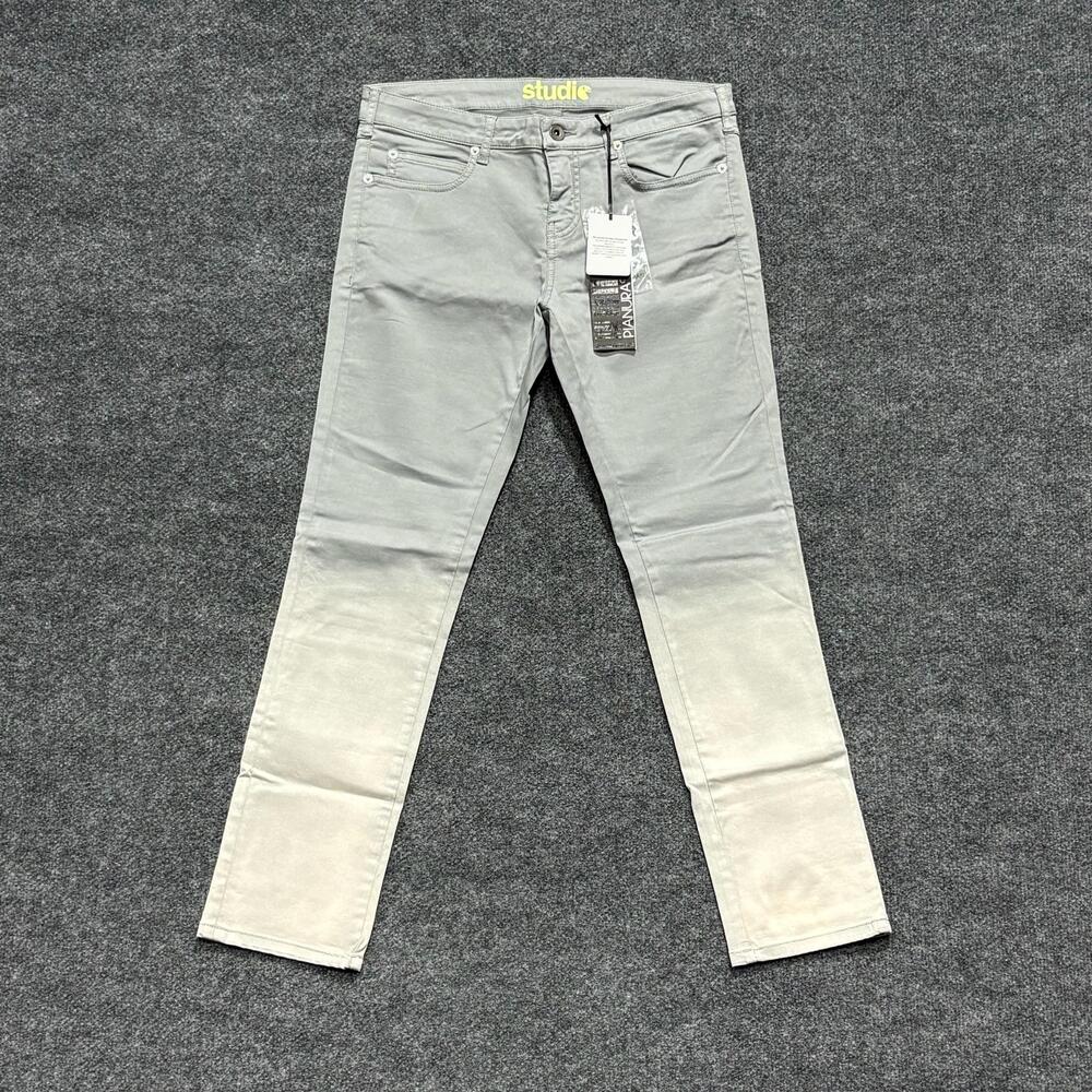 Pianurastudio Jeans Womens 28S Gray Light Wash Mid Rise Skinny Stretch Denim